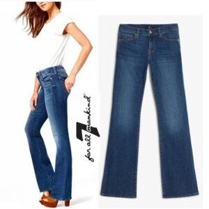 7 For All Mankind Blue Bootcut Jeans Low Rise Size 29 Y2K Stretch
